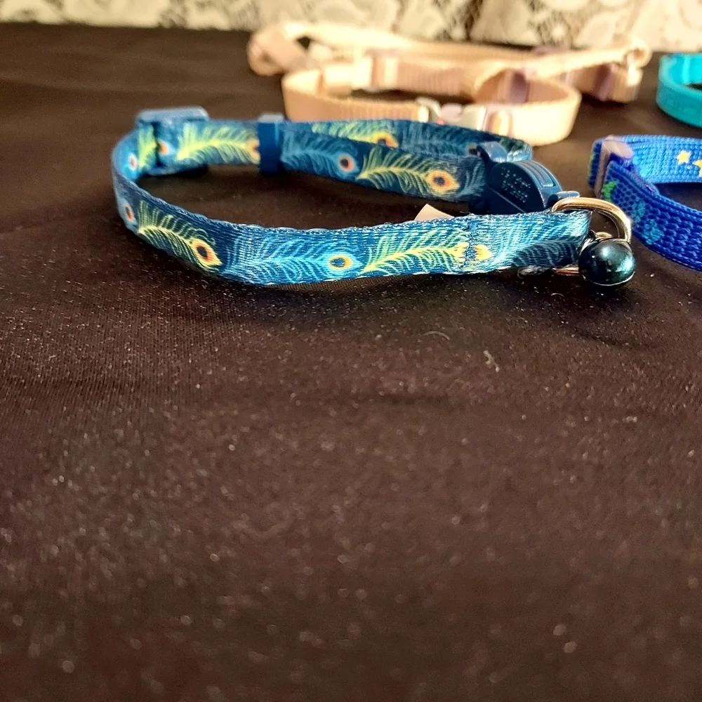NEW-3 Cat Collars & 1 harness
